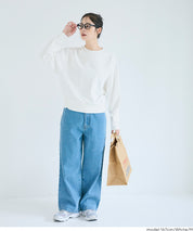 [Heavy Cotton] Cropped Raglan Sleeve Solid Color Long Sleeve Sweatshirt