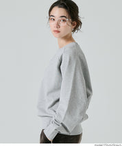 [Heavy Cotton] Cropped Raglan Sleeve Solid Color Long Sleeve Sweatshirt