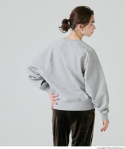 [Heavy Cotton] Cropped Raglan Sleeve Solid Color Long Sleeve Sweatshirt