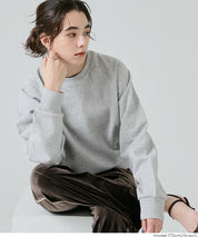 [Heavy Cotton] Cropped Raglan Sleeve Solid Color Long Sleeve Sweatshirt