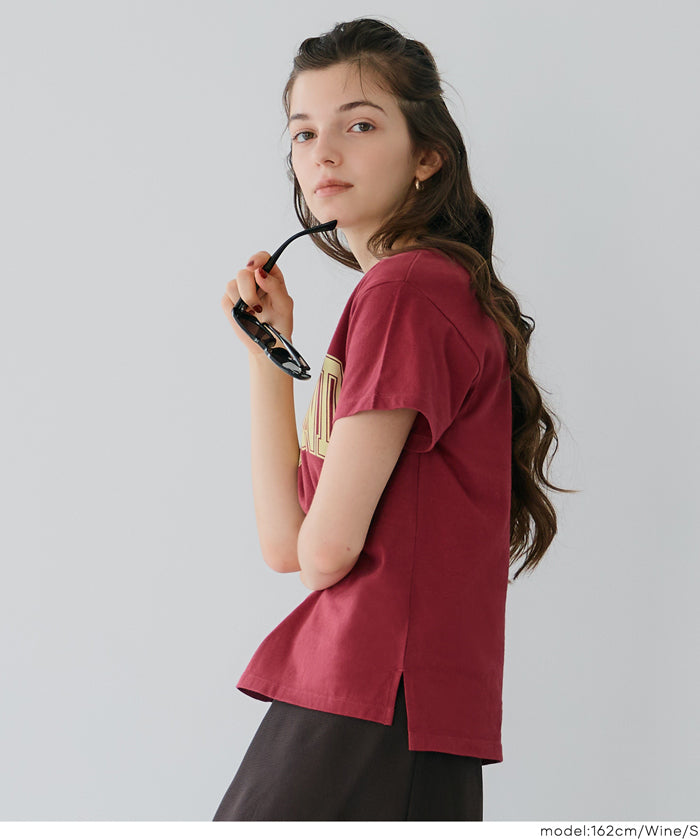 粗體LOGO撞色圓領短袖上衣 Tee 親子裝