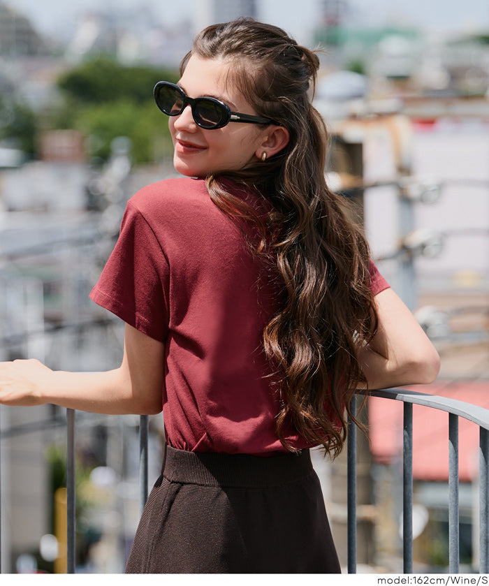 粗體LOGO撞色圓領短袖上衣 Tee 親子裝