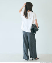 日系純色法式袖棉質短袖T恤