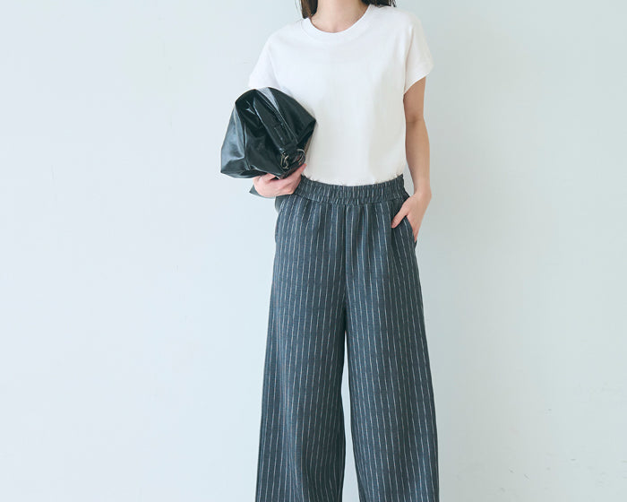 Japanese style solid color French sleeve cotton short-sleeved T-shirt