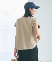 日系純色法式袖棉質短袖T恤