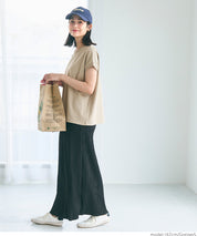 日系純色法式袖棉質短袖T恤