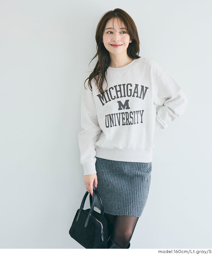 [Heavy Weight] College Style LOGO Long Sleeve Sweatshirt