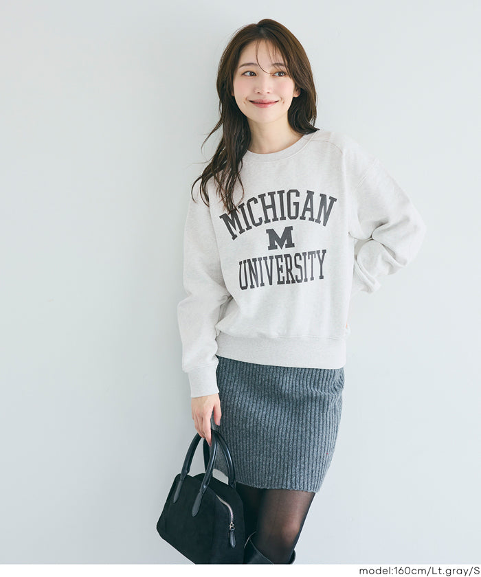 [Heavy Weight] College Style LOGO Long Sleeve Sweatshirt