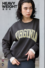 [Heavy Weight] College Style LOGO Long Sleeve Sweatshirt