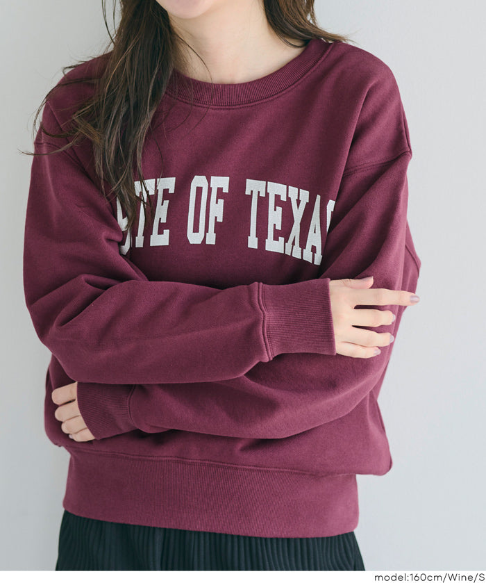 [Heavy Weight] College Style LOGO Long Sleeve Sweatshirt
