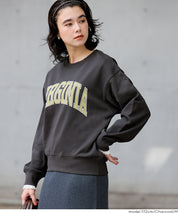 [Heavy Weight] College Style LOGO Long Sleeve Sweatshirt