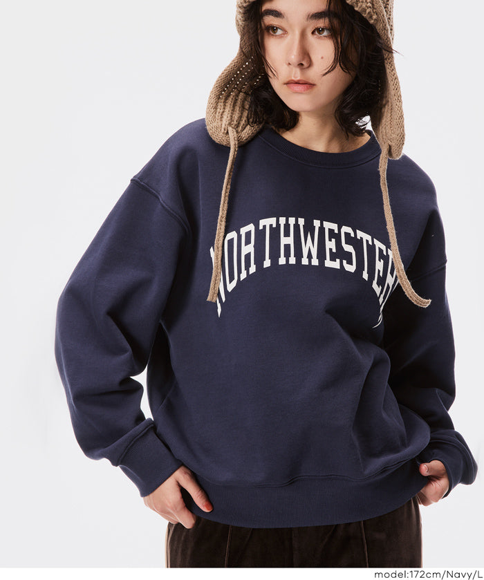 [Heavy Weight] College Style LOGO Long Sleeve Sweatshirt