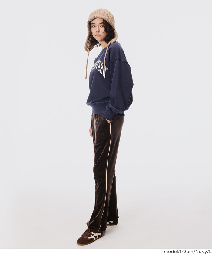 [Heavy Weight] College Style LOGO Long Sleeve Sweatshirt