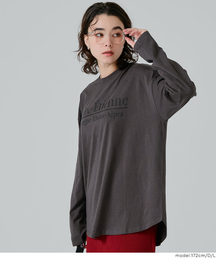 寬鬆LOGO棉質長袖T恤