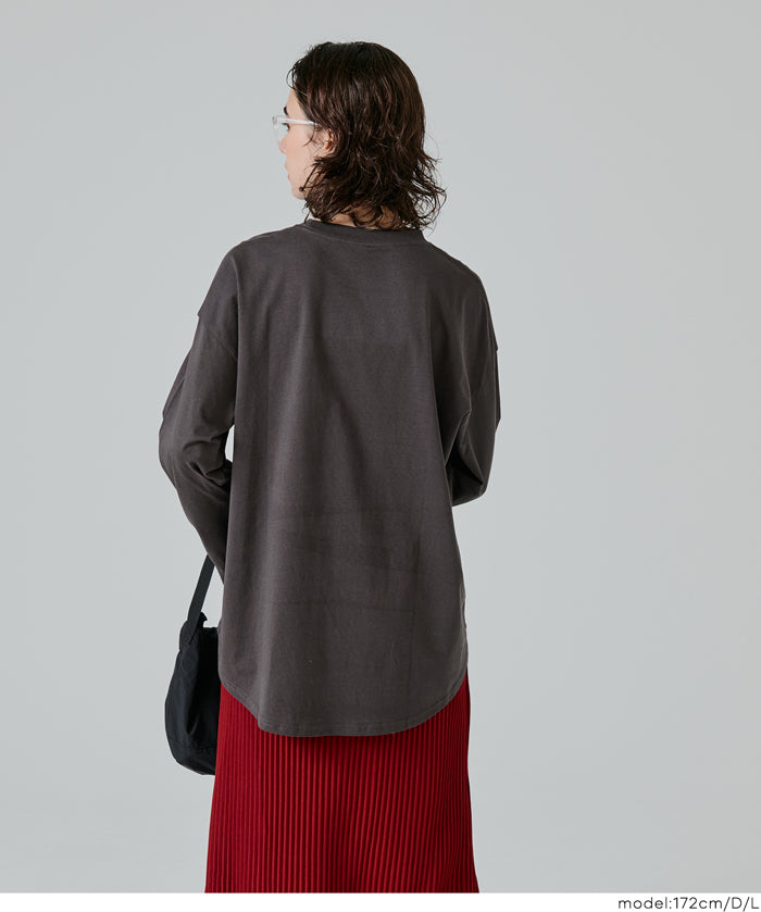 寬鬆LOGO棉質長袖T恤