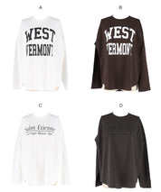 寬鬆LOGO棉質長袖T恤