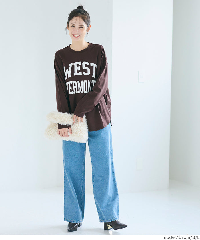 寬鬆LOGO棉質長袖T恤