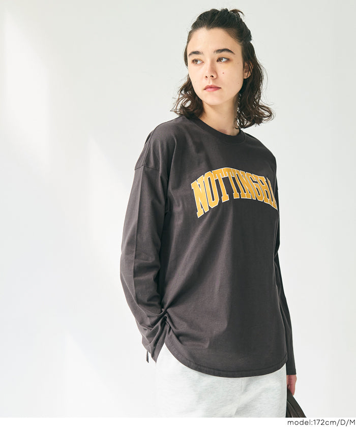 常規版型英字LOGO棉質長袖上衣