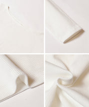 U型一字領小性感露肩長袖上衣