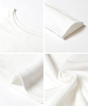 合身大U一字領棉質長袖上衣