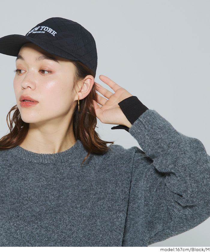 圓弧下擺螺紋長袖上衣