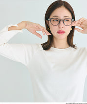 圓弧下擺螺紋長袖上衣