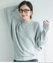 Dolman sleeve and bottle neck knit