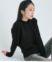 Dolman sleeve and bottle neck knit