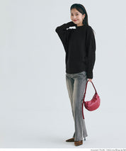 Dolman sleeve and bottle neck knit