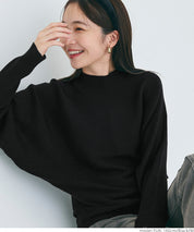 Dolman sleeve and bottle neck knit