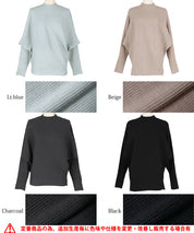Dolman sleeve and bottle neck knit