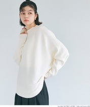Dolman sleeve and bottle neck knit