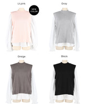 針織背心&襯衫 2件式套裝