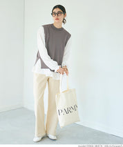 [2-piece set] Knit vest and blouse