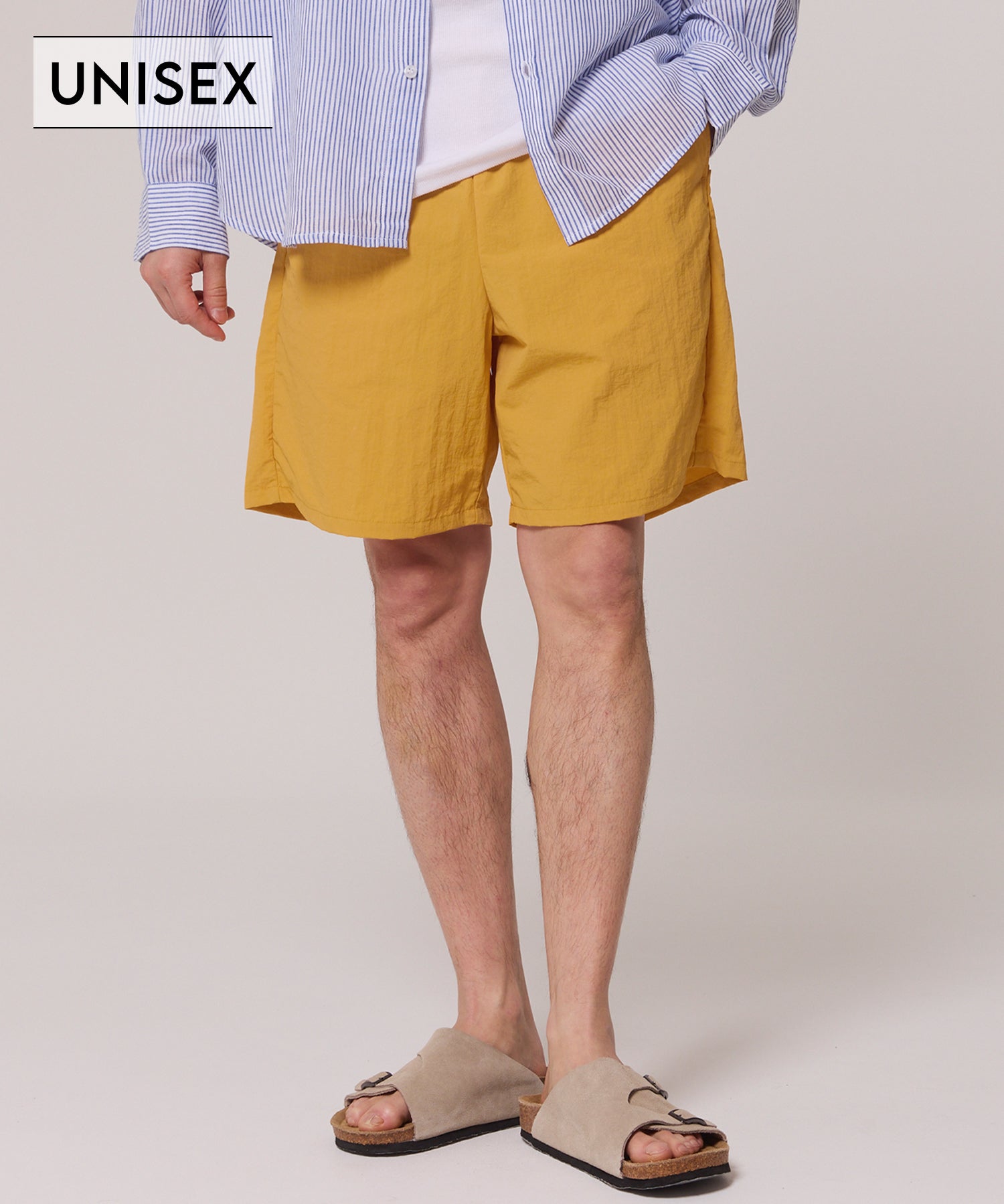 Washed nylon shorts for men and women. Not available for mail order. (Coca brand)