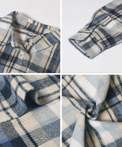 可機洗 美式毛呢格紋厚襯衫外套