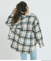 可機洗 美式毛呢格紋厚襯衫外套