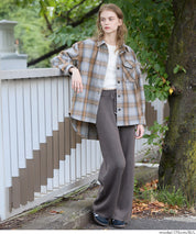 可機洗 美式毛呢格紋厚襯衫外套