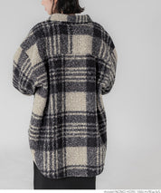 Checked boa jacket