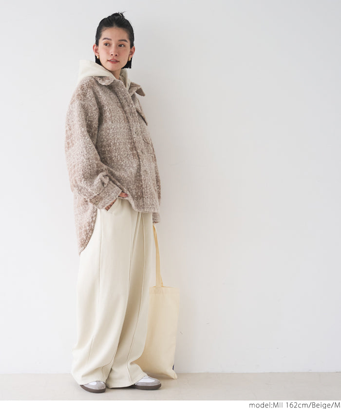 Checked boa jacket