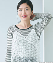 Japanese style lace sheer spaghetti strap dress 