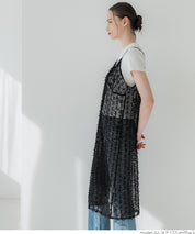 Japanese style lace sheer spaghetti strap dress 