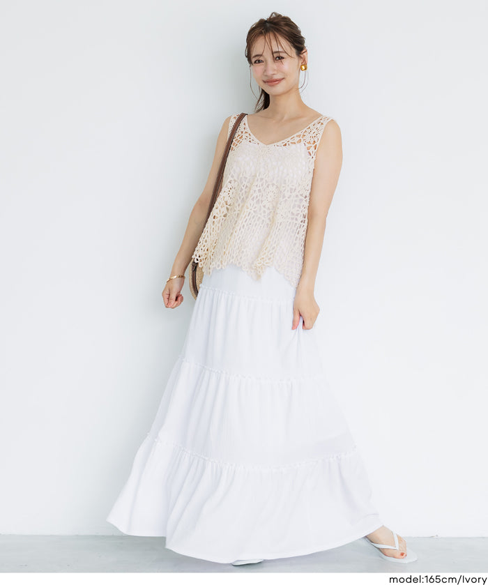 Summer crochet outer vest
