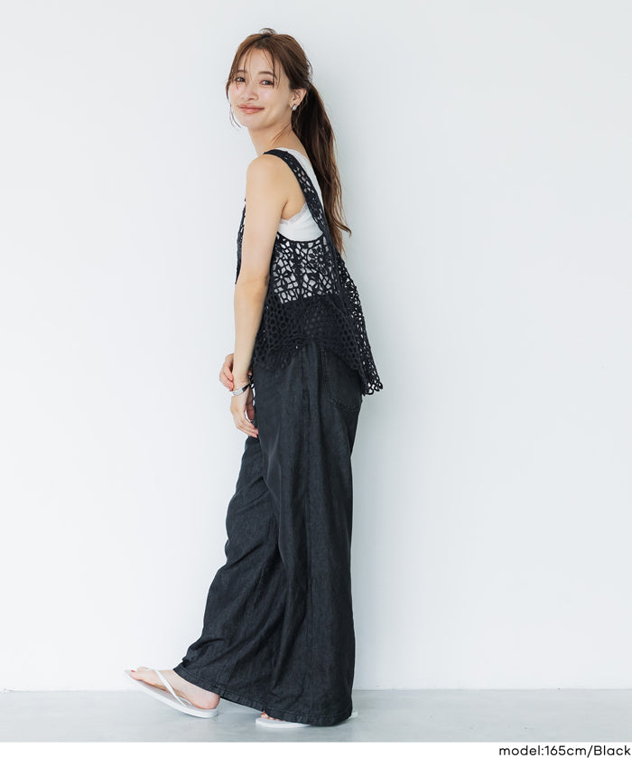 Summer crochet outer vest