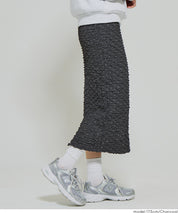 設計感皺褶質感直筒半裙