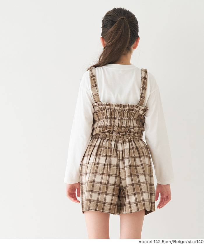 【可配套】童裝英倫格紋愛心鈕扣小背心