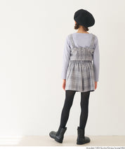 【可配套】童裝英倫格紋愛心鈕扣小背心