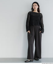 日系森系蕾絲編織長袖上衣