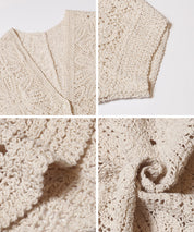 勾針編織蝙蝠袖造型開衫 (Crochet dolman cardigan)