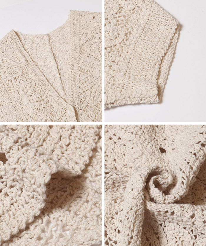 勾針編織蝙蝠袖造型開衫 (Crochet dolman cardigan)